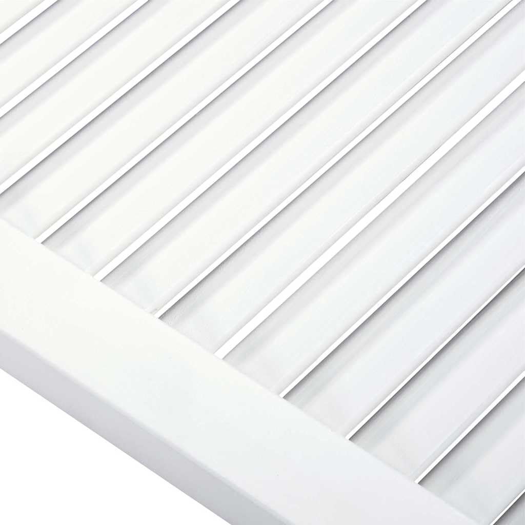 Ante per armadio, design a lamelle, in legno di pino massiccio, bianco, 99,3 x 39,4 cm, 2 pezzi, ricambio per cucina, bagno, corridoio, camera da letto, guardaroba, con circolazione dell'aria