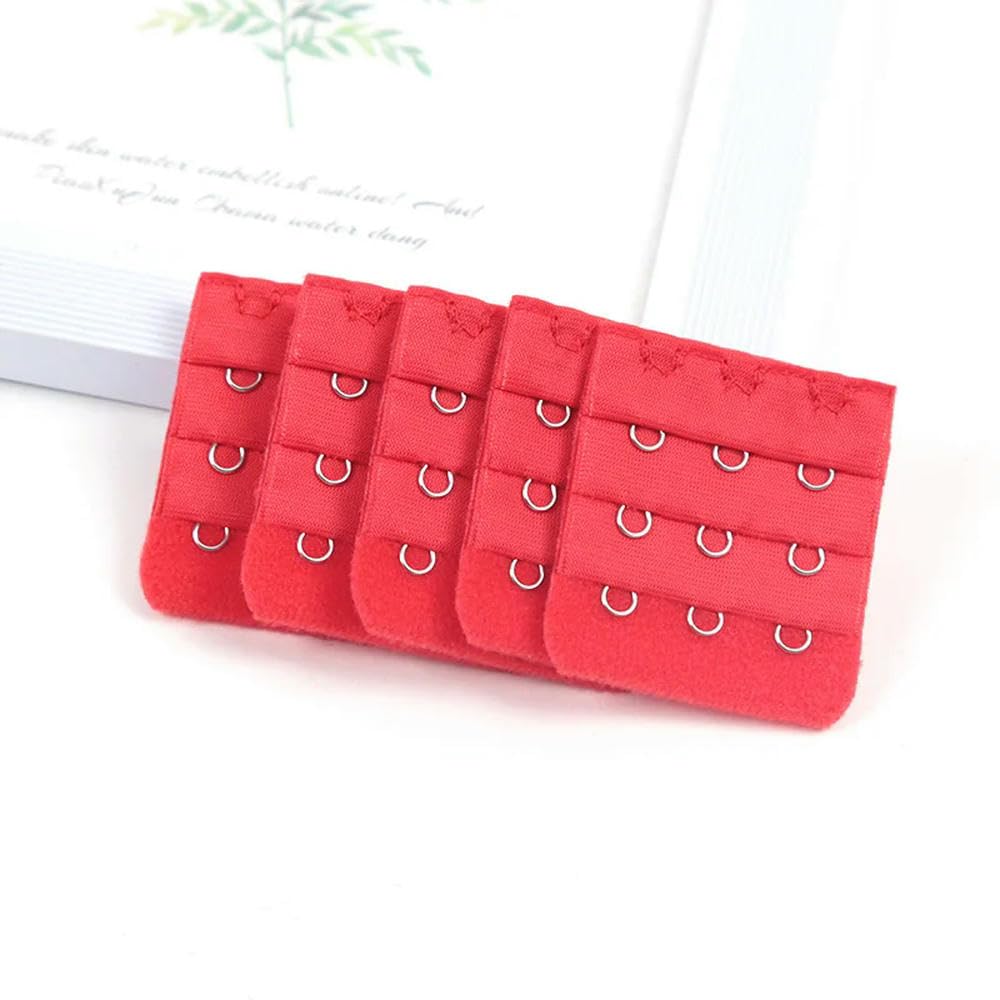 LIUXIN 5Pcs Bra Extender Strap Extension 3 Hooks 3 Rows Width 4.5cm Women Intimates Adjustable Bra Hook
