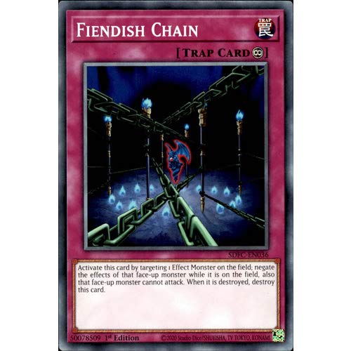 SDFC-EN036 1st Ed Fiendish Chain Common Card Freezing Chains Yu-Gi-Oh Single Card