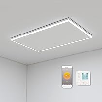 Riscaldamento a infrarossi, montaggio a soffitto, 700 Watt, riscaldamento a infrarossi, con illuminazione a LED, riscaldamento a infrarossi, soffitto con termostato, controllo tramite app