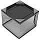 Zettelbox Office, Zettelkasten, Zettelbox aus Drahtmetall, Cube Zettelbox, Schwarz, 10,4 x 10,4 x 7,9 cm