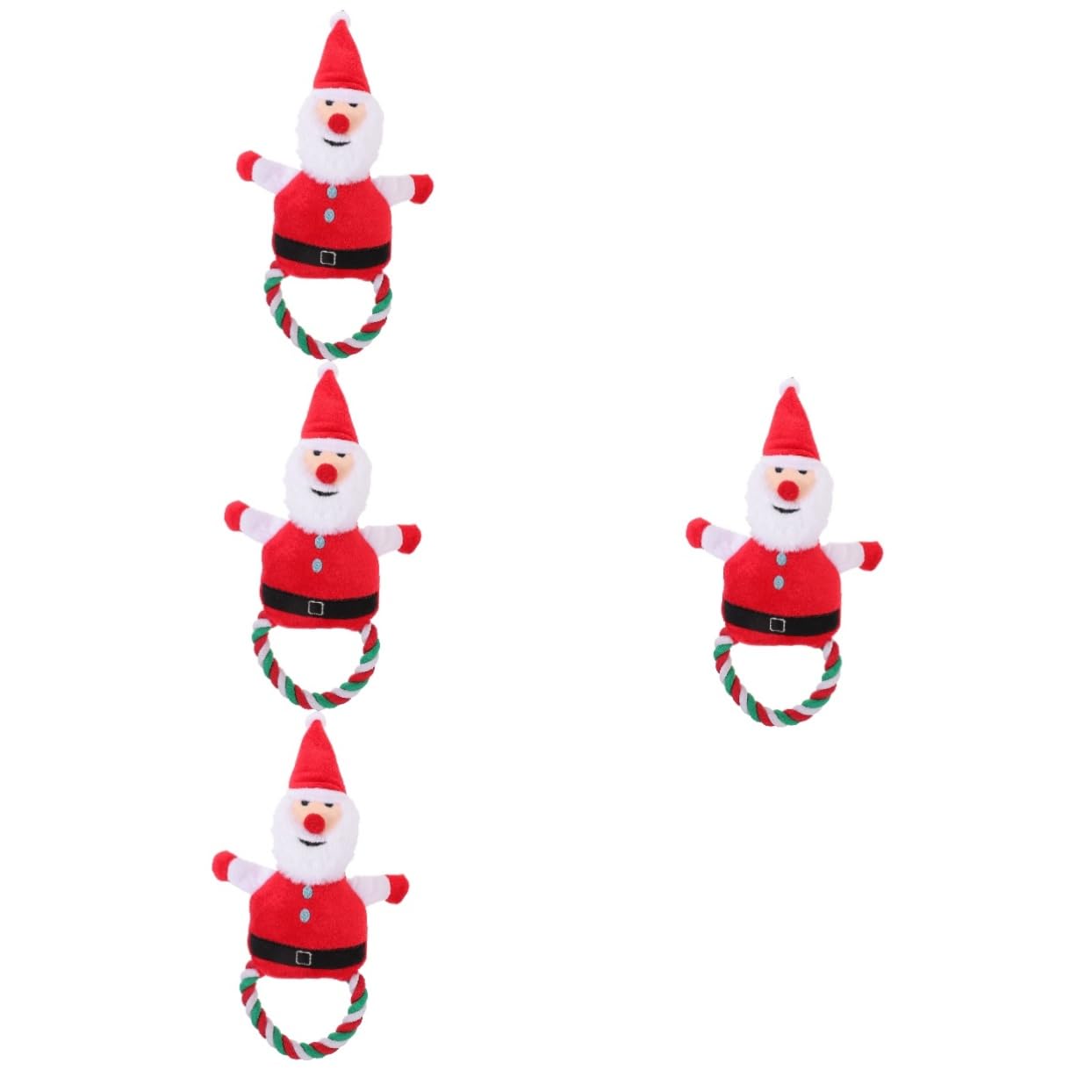 BESPORTBLE 4stücke Kautschuk Quietschspielzeug Für Hunde Weihnachtsmann-Design Interaktives Kauspielzeug Für Welpen Und Hunde Langlebig Unterhaltsam Und Zahnreinigend Für Spiel Und