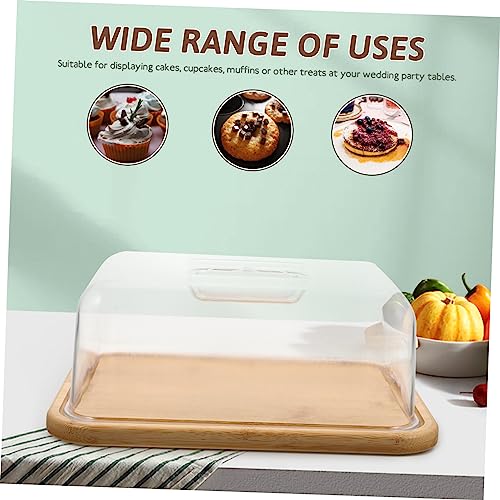 FUNOMOCYA 1 Set Cake Stand Dome Lid Cake Tray Desserts Parties Weddings Kitchen Display