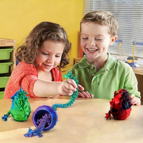 4 Pcs 3D Printed Dragon，3D Printed Dragon Eggs Fidget Dragon Eggs for Home Office Decor and Executive Desk Toys Stress Relief Kids and Adults - Image 4
