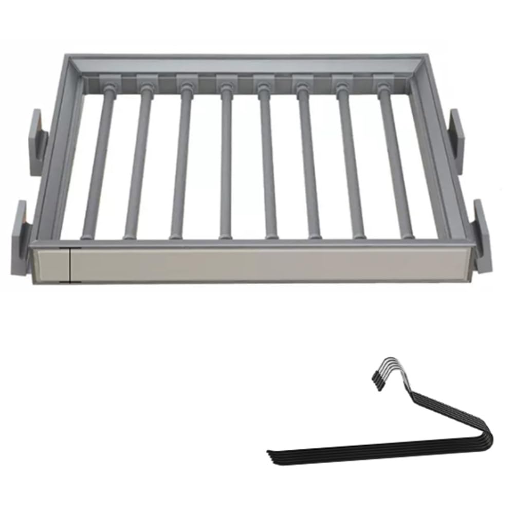 WMYYZYQ Adjustable Pull-Out Pants Rack Hangers for Clothes, Towels, Scarves & Trousers – Extendable GNT Storage Solution, Fits 60cm/24in Cabinets, Space-Savin,B-Cabinet width: 70cm/28in