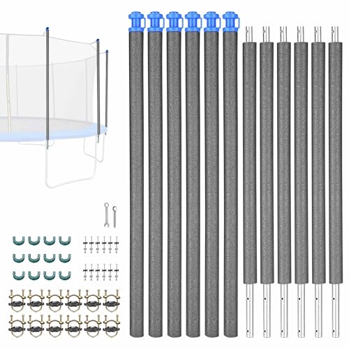 AW Universal Trampoline Replacement Enclosure Poles Accessories with Clamp