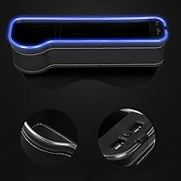 Vista 3 de Tumecos Car Seat Gap Organizer with Light Multifunctional,with Small Cup Holder, Storage Box Car Seat Organizer, Car Seat Gap Filler with 2 USB