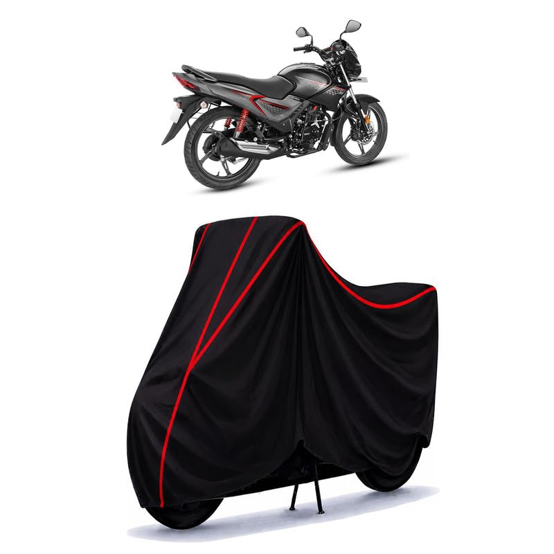 Image of Hero Glamour Blaze Water Resistant Bike Cover for All Motorcycles & Rain | Heavy Duty Taffeta Fabric | UV Protection, Dustproof, Scratchproof | All Weather Two Wheeler Cover with Elastic Bottom