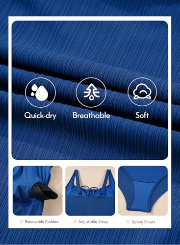 Image of Aleumdr Womens Textured One Piece Swimsuit Tummy Control Bathing Suit Tie Knot Cutout Swimwear
