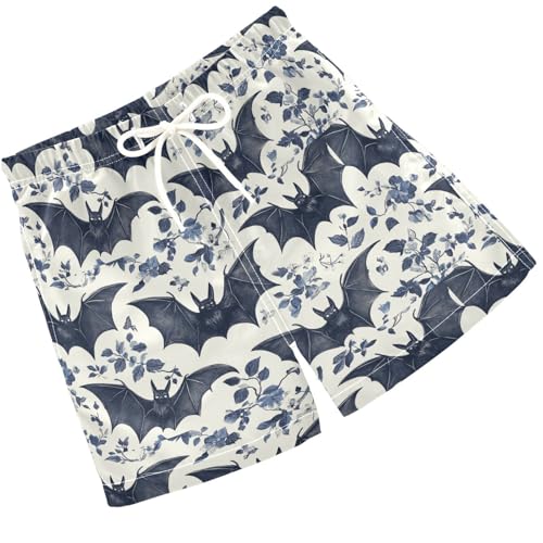 Pigsaly Boys' Swim Board Shorts Flowers Bat Bird Boy's Swim Trunks Kids Swimwear 2T