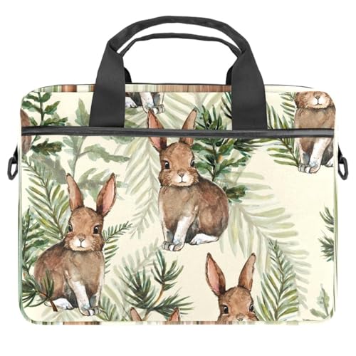 Sacoche ordinateur 13-14.5 pouces lapin aquarelle pour vos cours