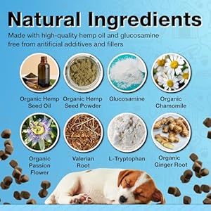   Hemp-Dog-Calming-Chews-Anxiety-Relief-Treats-60-Calming-Treats-for-Dogs-Organic-Calm-Pup-Dog-Anxiety-Relief-Calming-Care-for-Dogs-Bacon-Flavor