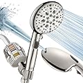 Cobbe High Pressure 9-Modes Filtered Shower Head - with 20 Stage Shower Filter for Hard Water, Removes Chlorine and Harmful Substances, Built-in Power Spray, Brushed Nickel