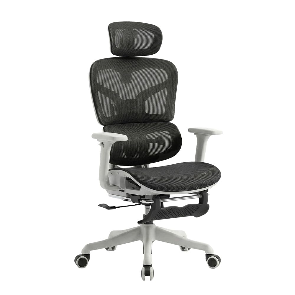 Future Warrior Ergonomischer Bürostuhl, Lendenwirbelstütze, höhenverstellbarer Chefsessel, Drehstuhl, Netzstuhl
