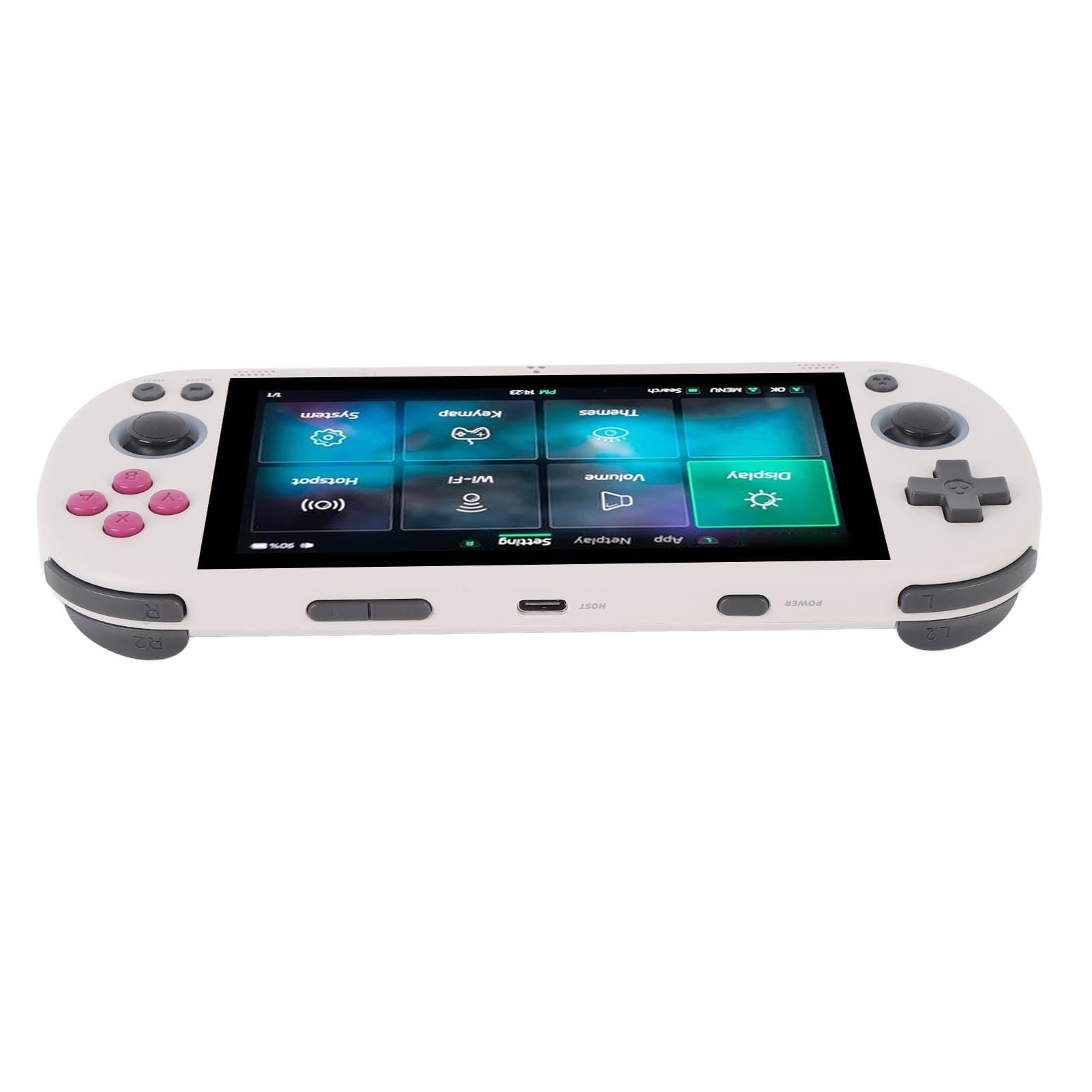 Console de Jeu Rétro Portable de 64 Go, écran Clair de 4,96 Pouces, Console de Jeu Vidéo Portable pour Les Fans de Jeux Vidéo Rétro (Grise)