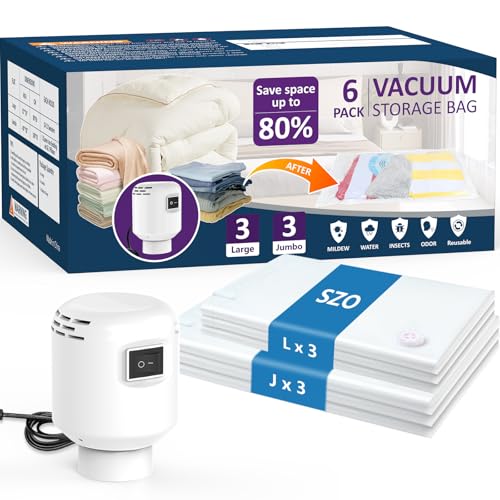 SZO 6 Pack Vacuum Storage Bags