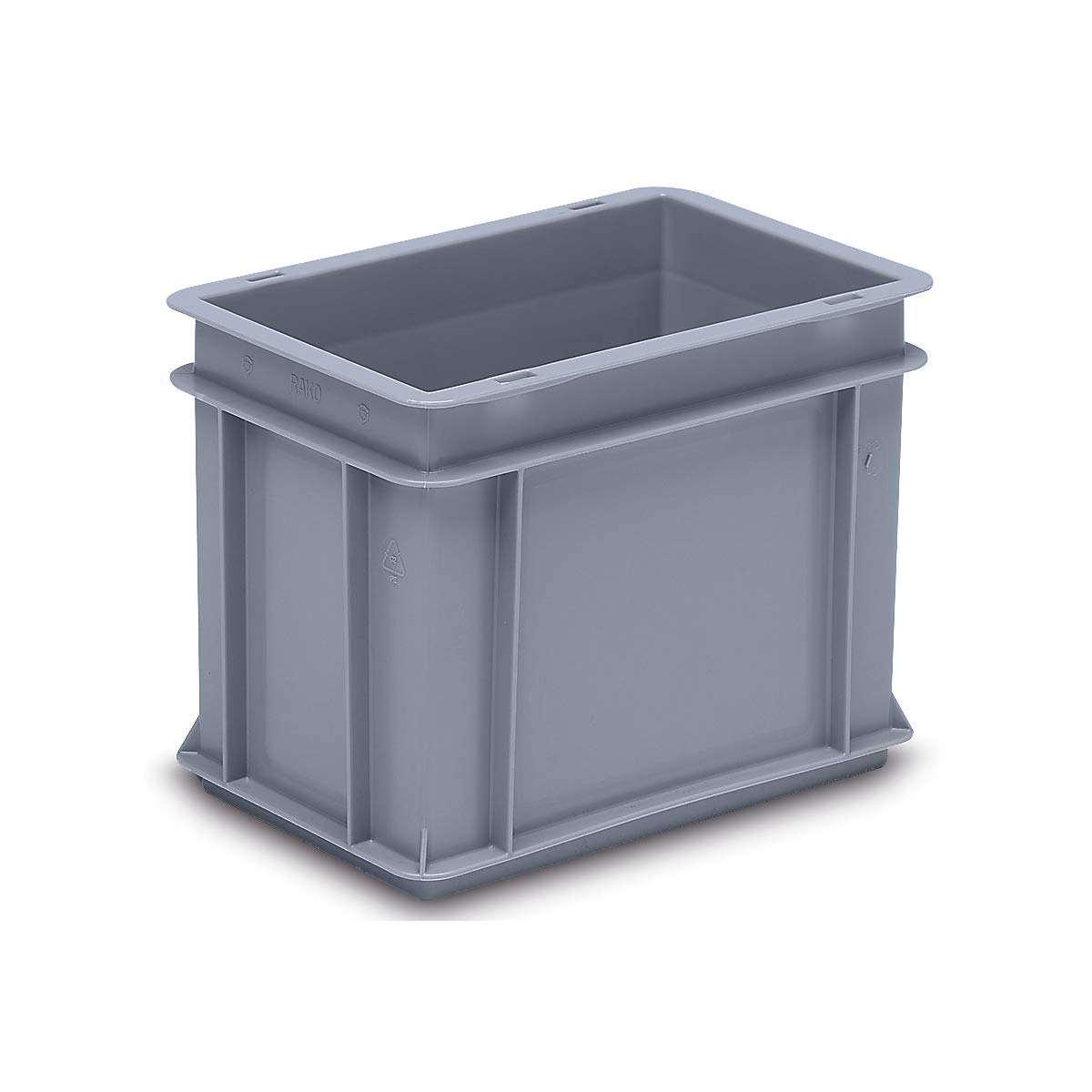 Contenitore impilabile a norma europea in polipropilene (PP), portata 20 kg, grigio argento, capacità 175 l, altezza esterna 425 mm, conf. 1 pz..
