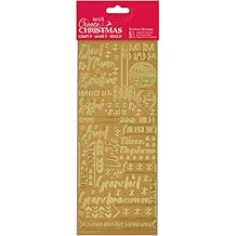 Create Christmas Stickers, Gold, One Size