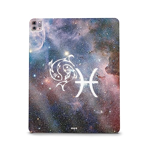 Image of MightySkins Carbon Fiber Skin Compatible with Apple iPad Pro 12.9 inch M2 6th Gen (2022) Full Wrap Kit - Pisces | Protective, Durable Textured Carbon Fiber Finish | Easy to Apply | Made in The USA