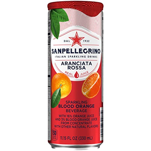 San Pellegrino Sparkling Fruit Beverages, Aranciata Rossa/Blood Orange 11.15-ounce cans (Pack of 24) by Nestle Waters North America - Grocery
