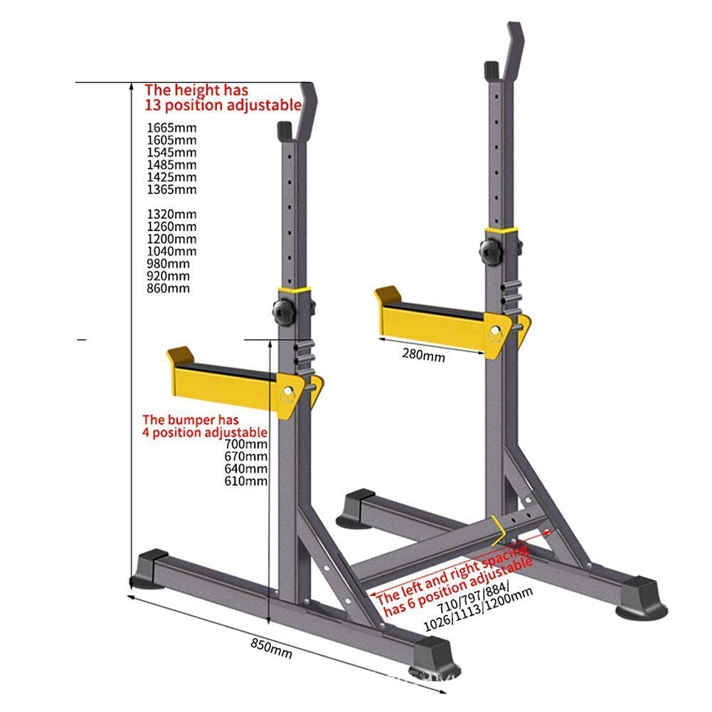 Amazon.co.jp: ダンベル スクワット ラック 調節可能なバーベル