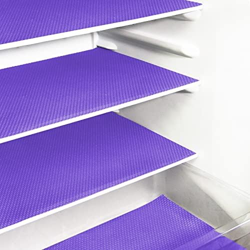 Rwotlls 10Pcs Refrigerator Liners, Washable Fridge Liner Mats Covers Pads for Glass Shelf Cupboard Cabinet Drawer Home Kitchen Accessories Organization (Purple)