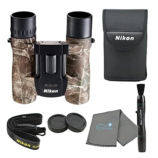 Nikon Aculon A30 10x25 Binoculars TrueTimber Kanati Compact Binocular Bundle with a Lens Pen and Lumintrail Lens Cloth