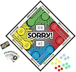 Jeu de Société Sorry pour Enfants de 6 ans et Plus; Jeu de Société Classique Hasbro; Chaque Joueur a 4 Pions; Jeu Familial