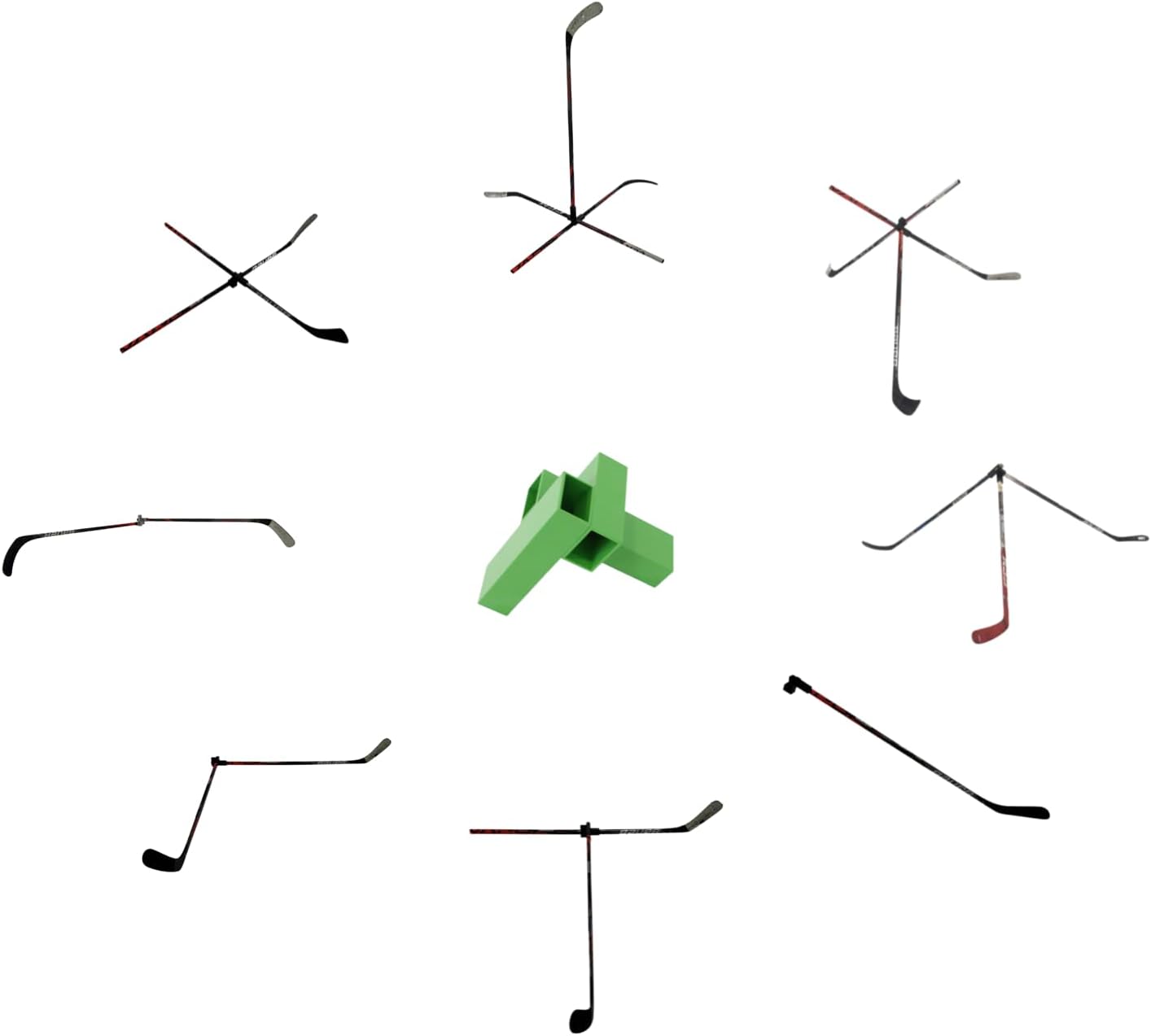 Transformer Hockey Pylon - Green ; Portable and Versatile with Over 10 transformations