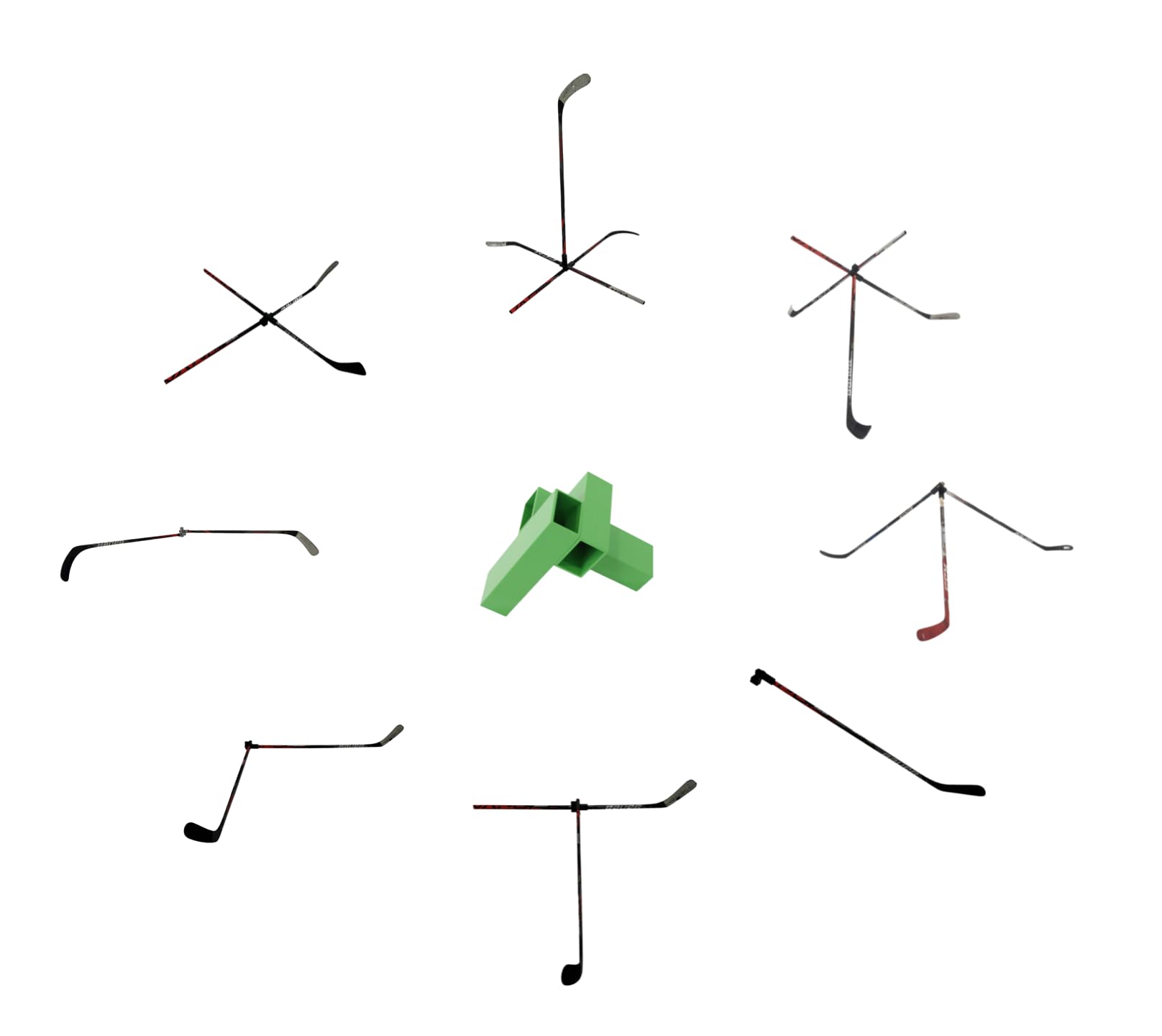 Transformer Hockey Pylon - Green ; Portable and Versatile with Over 10 transformations