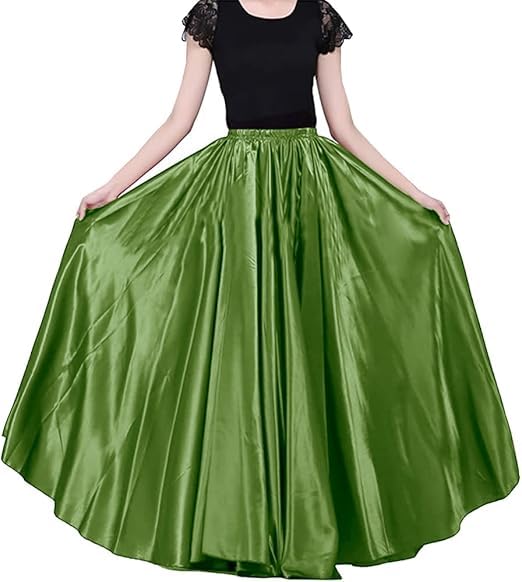Image of Radhika 'n' Dhaanya creation Women's Silk Fabric Double Umbrella Lehenga Skirt Flare 8 to 9 mtrs.
