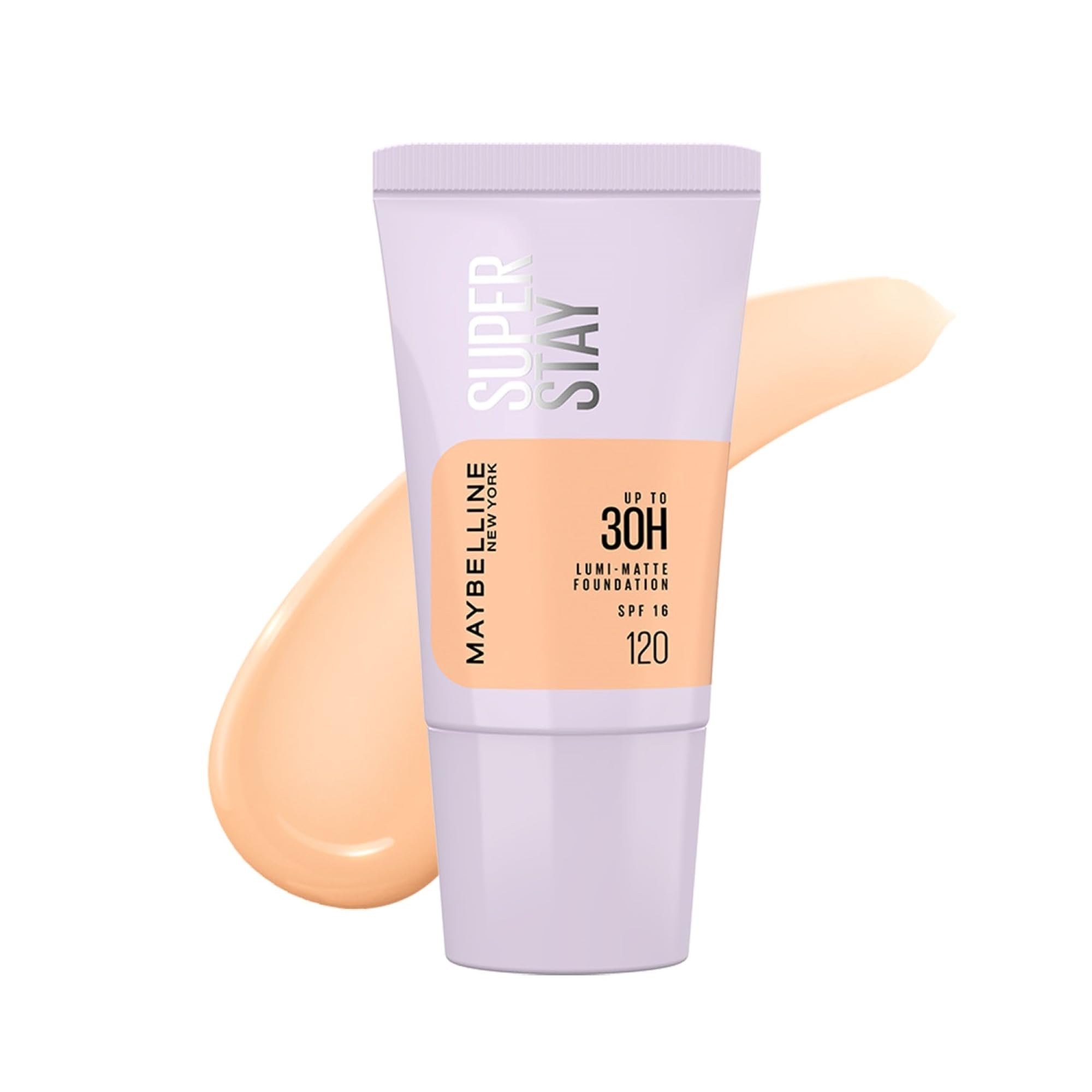 Maybelline New York Super Stay Lumi Matte Liquid Foundation, 120, 30HR Long Lasting, Lightweight, Suitable for all skintypes, 18ml