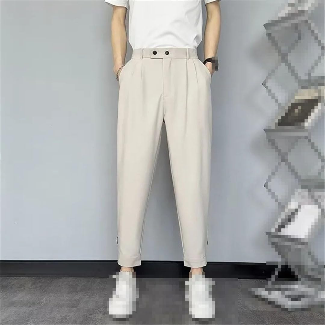 Vogrtcc Pantalones De Traje Casual para Hombre Pantalones Sueltos