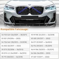 TTCR-II 2PCS Frontgrill Einsatz Kompatibel mit BMW X3/X4/X5/X6/X7-Blau – Ansicht 5