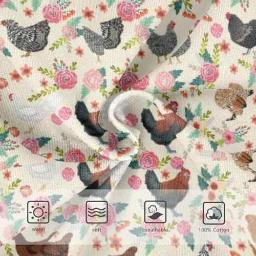 Boys' Exclusive Briefs Toddler Underwear 95% Combed Cotton Boxerbriefs 2T Floral Chicken Farm Animal Pattern 873