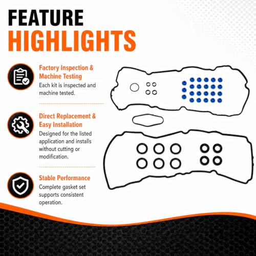 Image of Valve Cover Gasket BR3Z6C5 VS50879R Fit for Ford F-150 2013 2014 Fit for Ford Transit 150 250 350 2015-2020, Fit for Ford Expedition, Fit for Lincoln Navigator 3.5L Turbo 2015 2016 2017