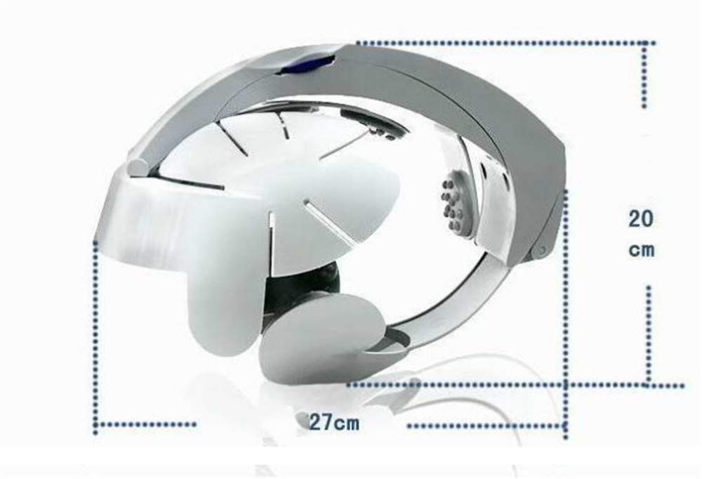 Masseur De Tête Électrique Massage Du Cerveau Casque Cuir Chevelu Relax Points D'acupuncture Gris Avec Taille Ajustable Et 8 Modes Pour Le Stress Détendre Le Métabolisme Qualité Du Sommeil