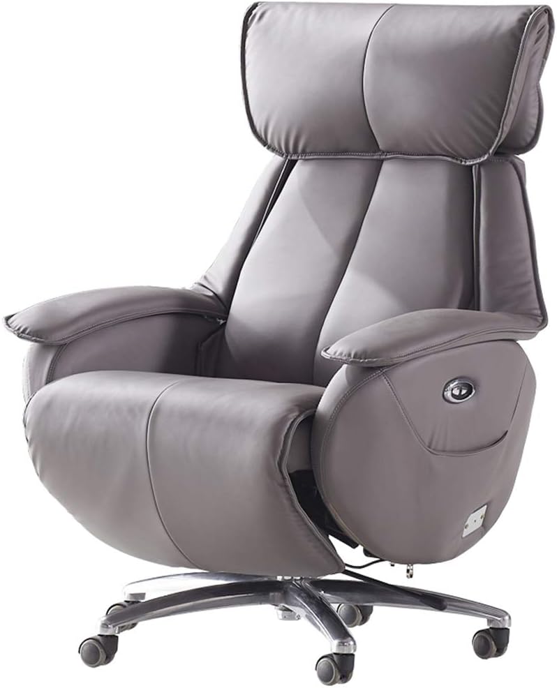 GREYK Silla Reclinable con Silla EléCtrica, Silla Ejecutiva SillóN ErgonóMico con FuncióN De InclinacióN Sofá Individual Silla Giratoria De 360 °