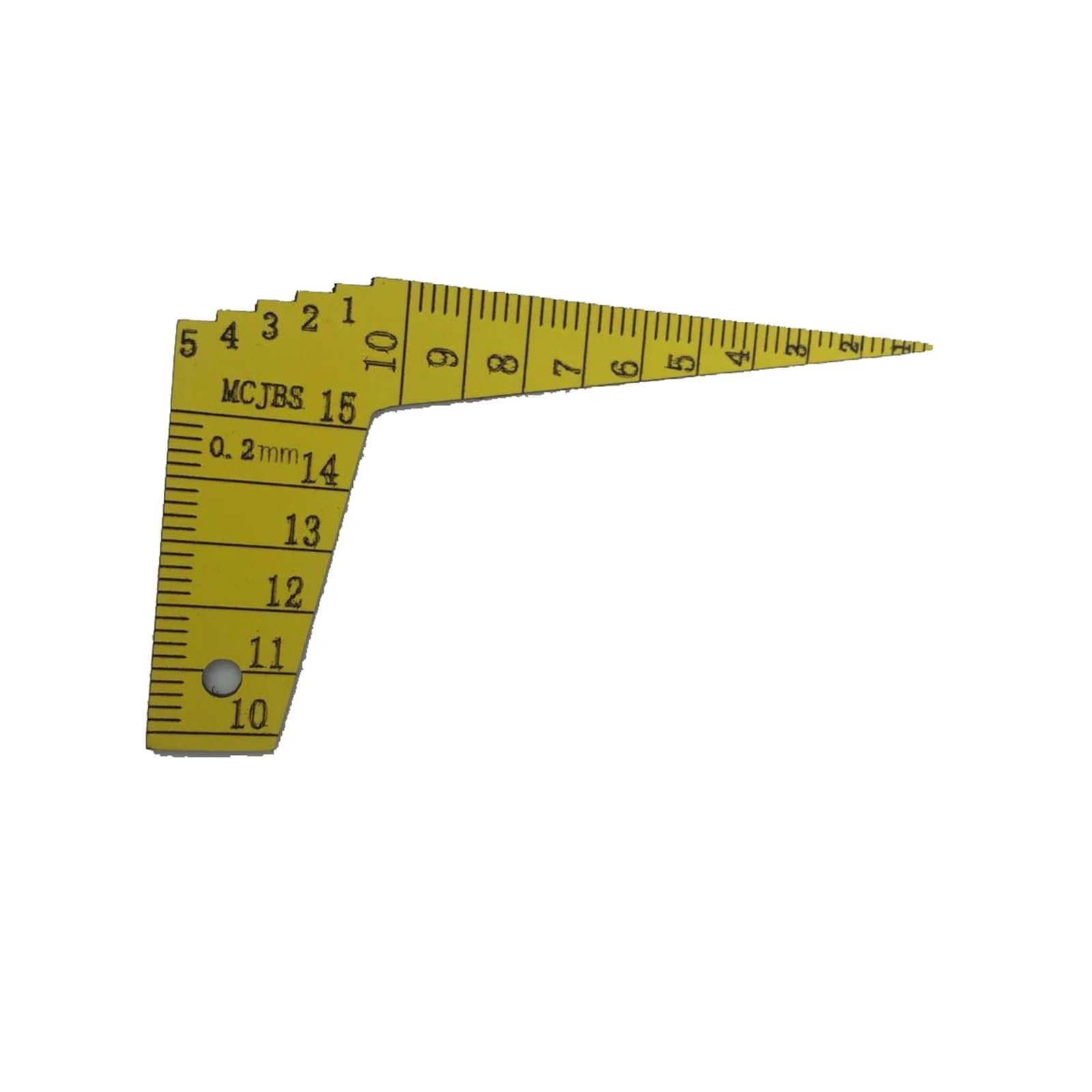 Galgas de espesores, Calibrador de espesores de plástico K15SG, calibre de espesores de soldadura cónico de 1-15 mm, regla de separación, herramientas de medición for la industria automotriz para bují