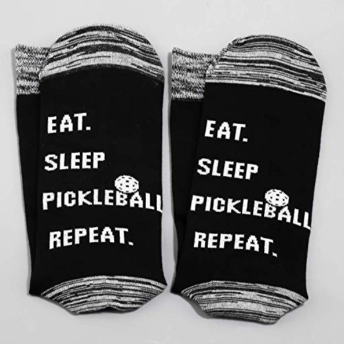 2 Pairs Pickleball Socks Sports Lovers Gift Eat Sleep Pickleball Repeat Cotton Socks for Sister Brother Father Mother4