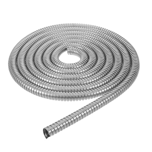 LOORGVEL Flexible Tubo de Acero Inoxidable Cables Funda Protectora y Cubre Cables Esquina de Pared Canaleta Decorativa para Oficina y Hogar Metros de Longitud