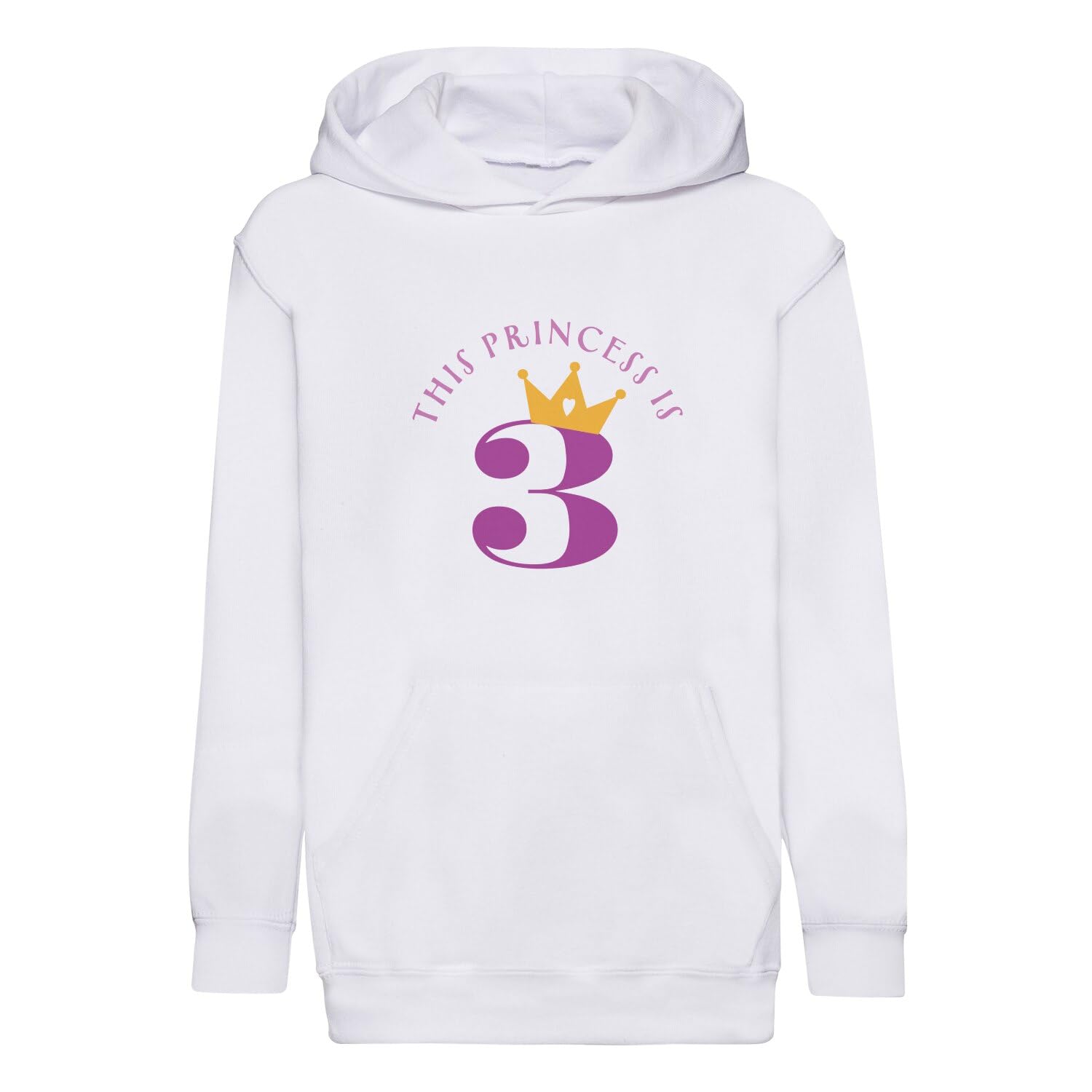 Sweat à capuche enfant pull anniversaire confortable fille 3 ans princesse - 4