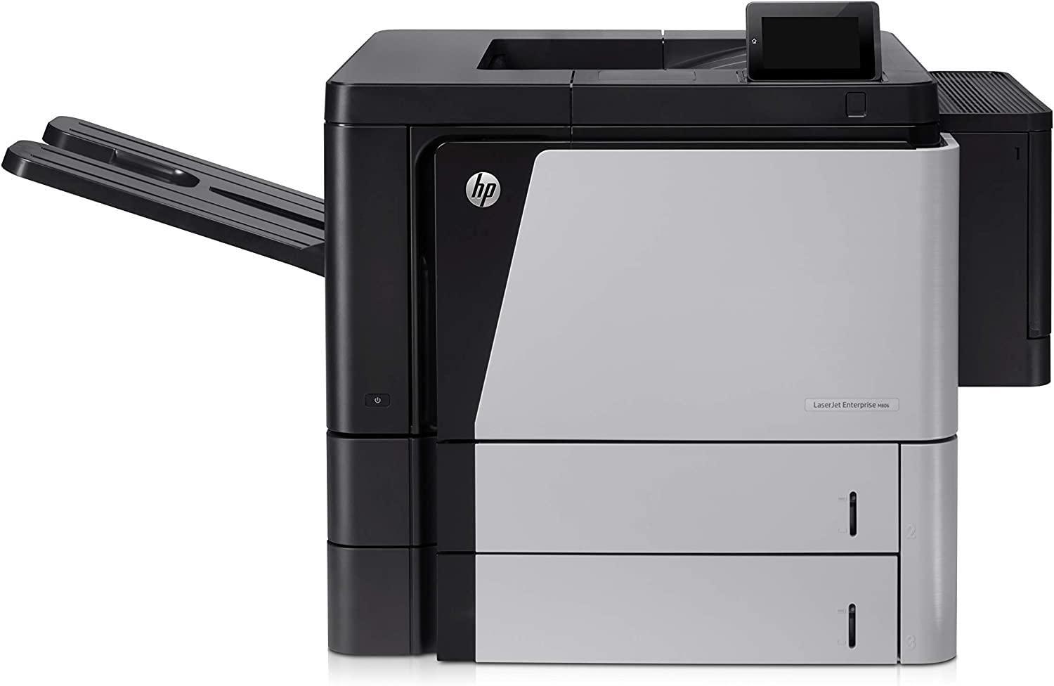 HP LaserJet Enterprise M806dn CZ244A, Stampante a Singola Funzione A3, Stampa Fronte e Retro Automatica A4 in b/n, 56 ppm, USB, Gigabit Ethernet, HP Smart, Schermo Touch a colori da 10,9 cm, Grigia
