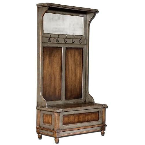 Uttermost 25561 Riyo Distressed Hall Tree, Rustic