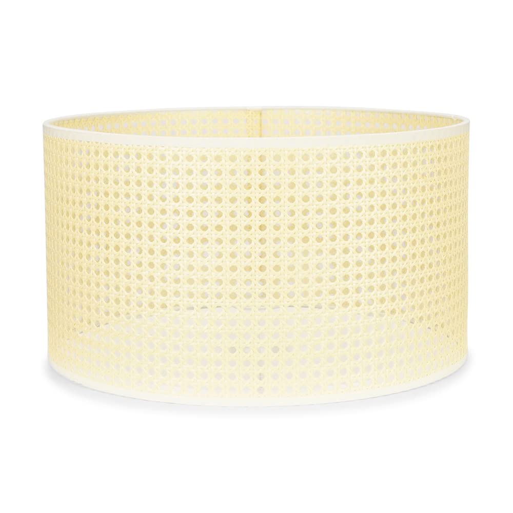 MiniSun | Extra Large Modern Cream Rattan Ceiling Pendant/Table Lamp Shade | Lamp Shades, Home Décor & Improvement Essential | 45cm Shade Width