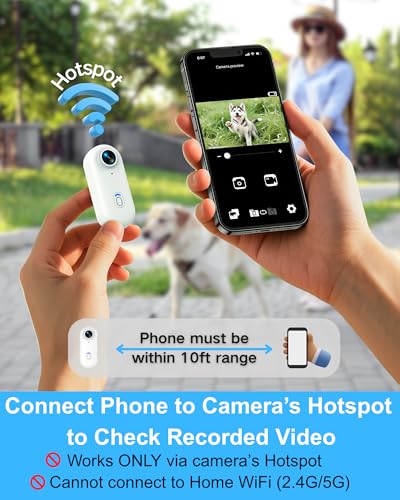Image of Dog & Cat Camera Collar with Phone APP,1080P HD Video Recording,Easy to Check Videos on APP, M-Size Cordless Dog Collar Cameras,Rechargeable Pet POV Cam