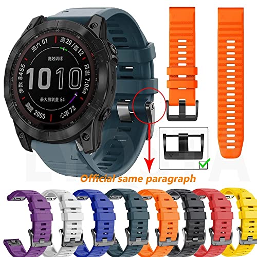 Correas de reloj de silicona para Garmin Fenix 6X Pro pulsera deportiva de recambio 2