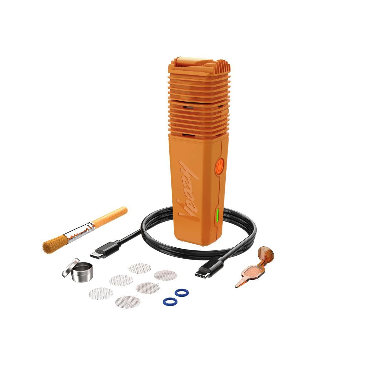 VEAZY Vaporizer von Storz & Bickel – Alluring Black - Kompakter Premium-Kräuterverdampfer (Inspiring Orange)