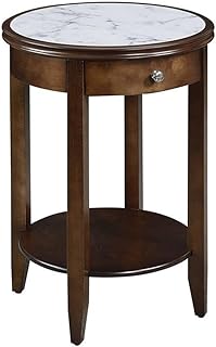 Convenience Concepts American Heritage Baldwin End Table with Drawer, Wh...