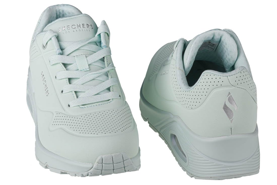 Skechers UNO FROSTY KICKS, Zapatillas para Mujer, Mint Durabuck/Textile Trim, 40 EU